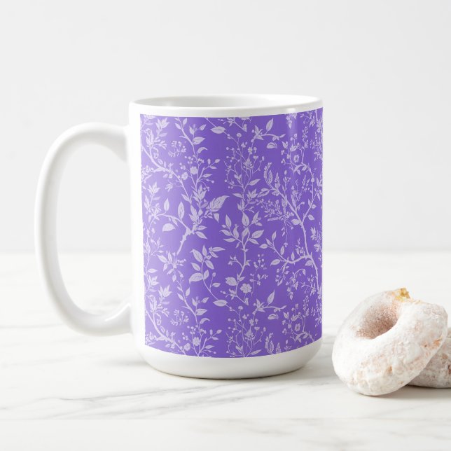 Caneca De Café Bule de Chá Botânico Roxo (Com Donut)