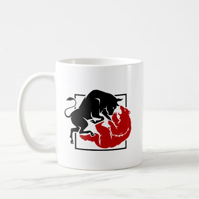Caneca De Café Bull and Bear Market Custom (Esquerda)