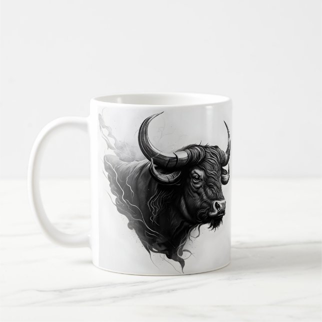 Caneca De Café Bull Art Design for Mug (Esquerda)