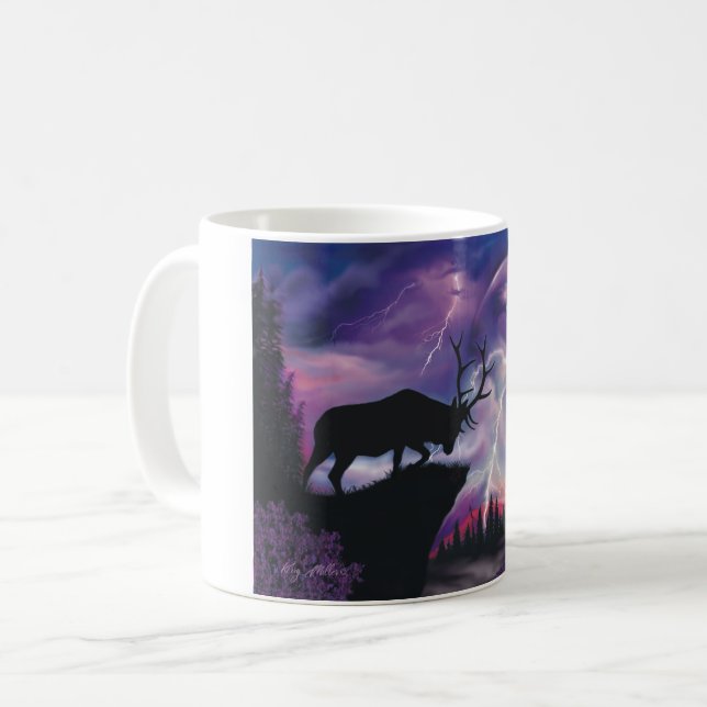 Caneca De Café Bull Elk Coffee Mug (Frente Esquerda)