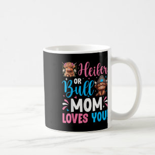 Caneca De Café Bull Ou Heifer Gênero Revela Vaca Do Planalto Mãe