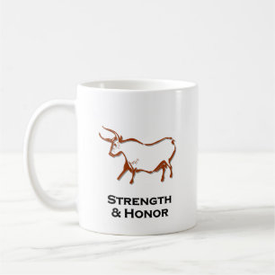 Caneca De Café Bull Resistência e Camisa de Honra Brown