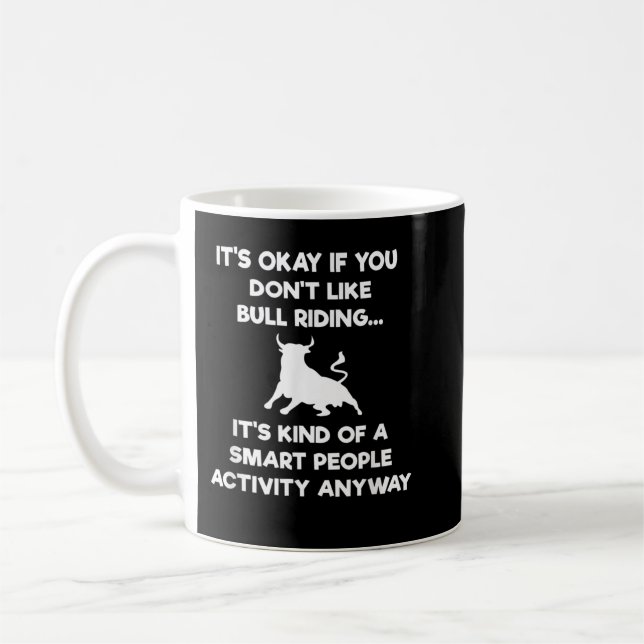 Caneca De Café Bull Ridinghirt Gift - Rode-Cavaleiro Inteligente  (Esquerda)