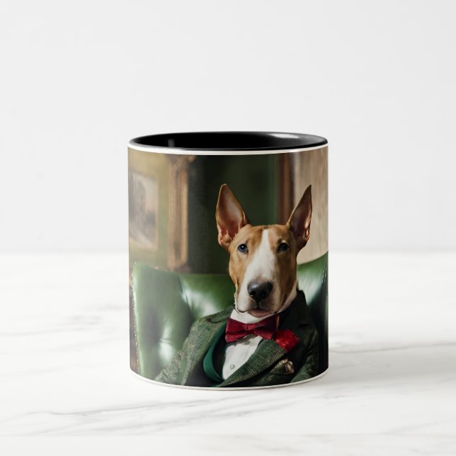 Caneca de café Bull Terrier 2-tone (Centro)