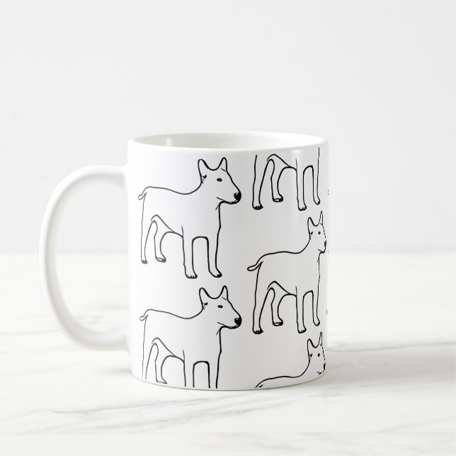 Caneca De Café Bull Terrier Artsy Coffee Mug (Esquerda)