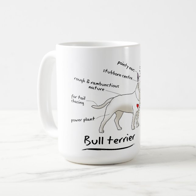 Caneca De Café Bull Terrier Mug (Frente Esquerda)