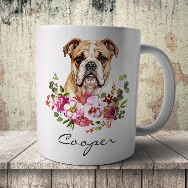 Caneca De Café Bulldog aquarela (Criador carregado)