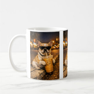Caneca De Café Bulldog con café helado – Estilo urbano y cool