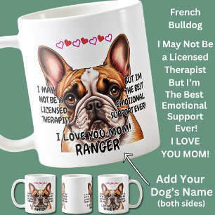 Caneca De Café Bulldog Francês, Adicionar Nome do Cachorro, Alter