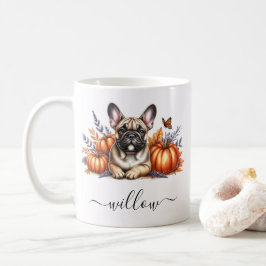 Caneca De Café Bulldog Francês Cai Mug com Nome Personalizado
