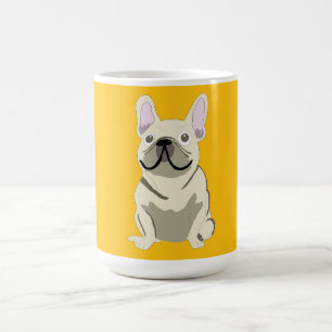 Caneca De Café Bulldog Francês Creme