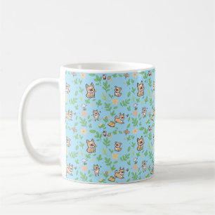 Caneca de Café Bulldog Francês Floral Kawaii Prima