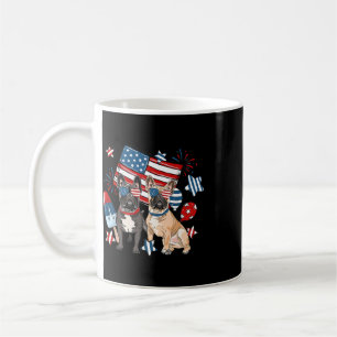 Caneca De Café Bulldog Francês Patriótico Frenchie 4 De Julho EUA