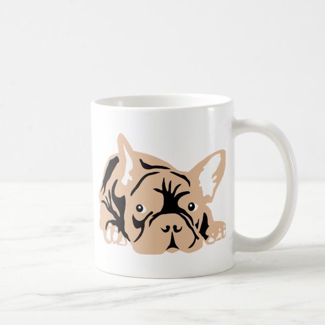 Caneca De Café Bulldog Francês rosa (Direita)