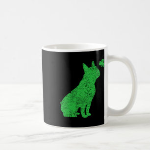 Caneca De Café Bulldog Francês Trevo Dia de São Patrício Frenchie