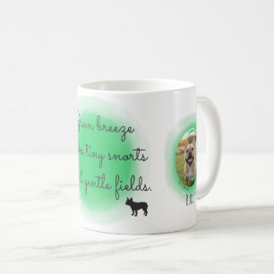 Caneca De Café Bulldog Francês Verde Pastel Fotos Personalizadas