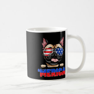 Caneca De Café Bulldog Frenchie Merica Veste Sungles 4 De Julho