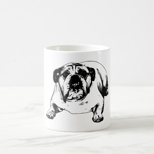 Caneca De Café Bulldog indiferente à neve (Centro)