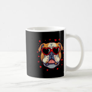 Caneca De Café Bulldog Inglês Coração de São Valentão Amantes de