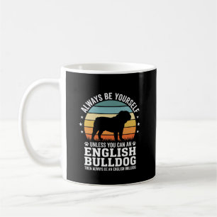 Caneca De Café Bulldog Inglês Pôr do Sol Seja Você Mesmo Cachorro