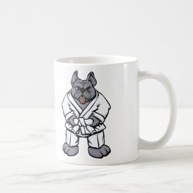 Caneca De Café Bulldog jiu jitsu | escolher cor de fundo (Direita)