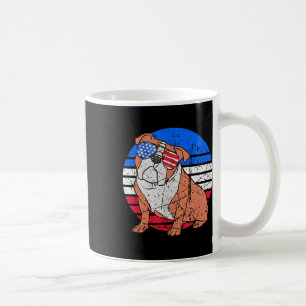 Caneca De Café Bulldog Lover Sungles Bandeira Americana Patriótic