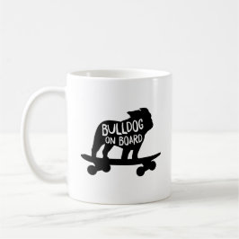 Caneca De Café Bulldog no Conselho | Cachorro de skate Silhouette
