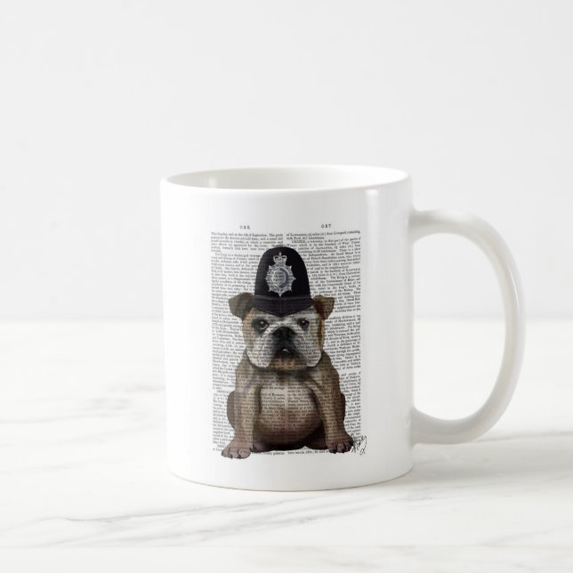Caneca De Café Bulldog Policeman (Direita)