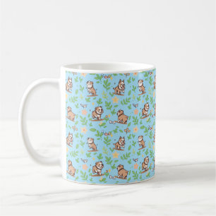 Caneca de Café Bulldog Presente de Cachorro Floral