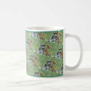 Caneca De Café BULLDOG ROBOT ADORÁVEL E FELINE AMIGO Pet Engraçad