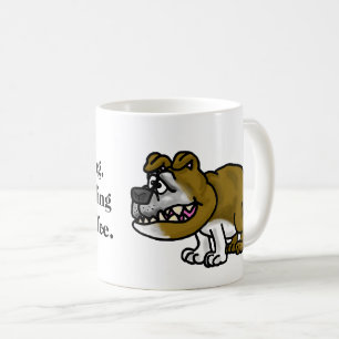 Caneca de Café Bulldog Rosnando