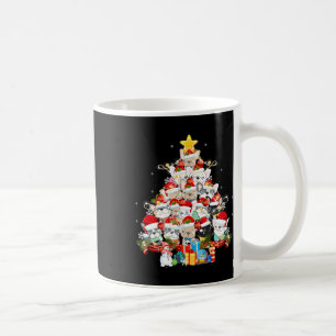 Caneca De Café Bulldog Santa Claus Xmas Tree Lights Feliz Natal