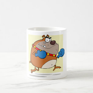 Caneca De Café Bulldogue Cartoonista Engraçado Boxer Cachorro