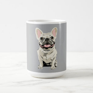 Caneca De Café Bulldogue Francês Creme,