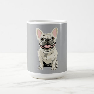 Caneca De Café Bulldogue Francês Creme,
