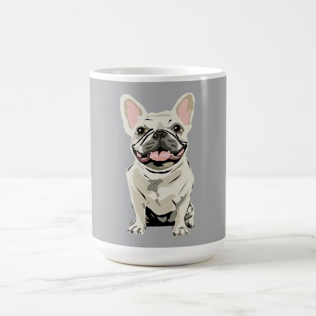 Caneca De Café Bulldogue Francês Creme,  (Centro)