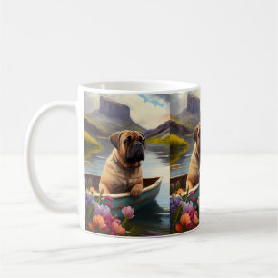 Caneca De Café Bullmastiff em uma Canoa: Uma Aventura Cênica