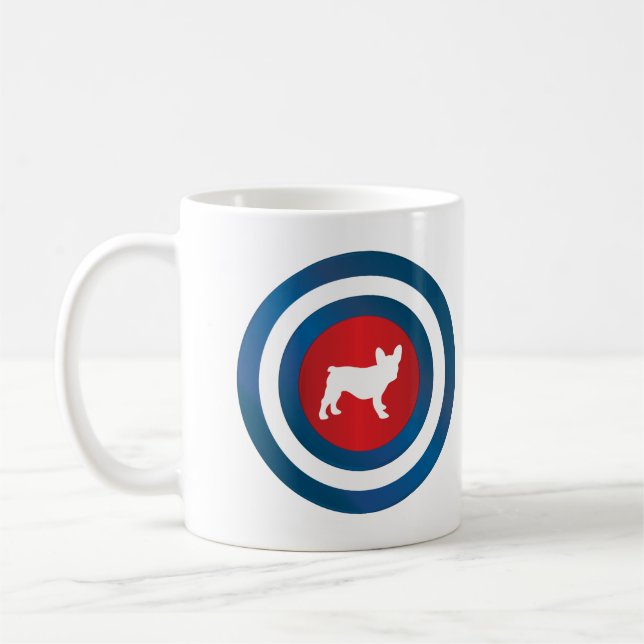 Caneca De Café Bullseye Frenchie (b) (Esquerda)