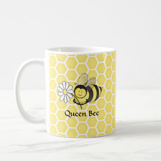 Caneca De Café Bumble a abelha com margarida (Esquerda)