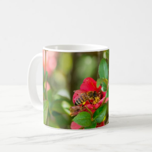 Caneca De Café Bumblebee E Azalea Coffee Mug (Frente Esquerda)
