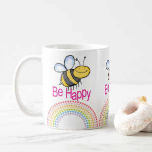 Caneca De Café Bumblebee Happy Rainbow Mug