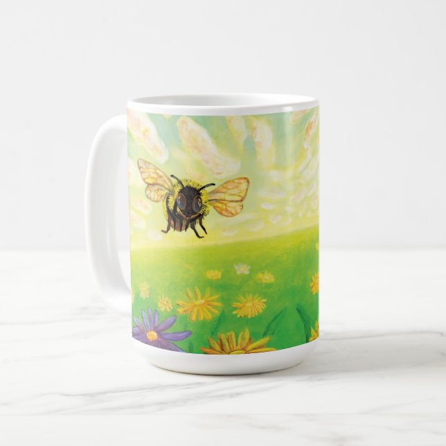 Caneca De Café Bumblebee no Horizonte (Frente Esquerda)