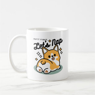 Caneca De Café Bumbum Primeiro, Vamos Nap - Bumbum Corgi Cute
