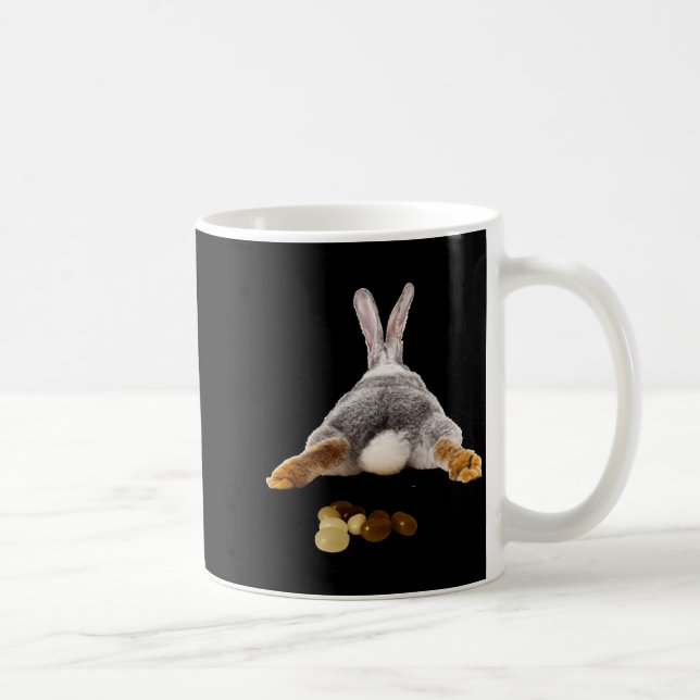 Caneca De Café Bunda de Coelho de Páscoa Cauda Engraçada Coelhinh (Direita)