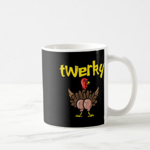 Caneca De Café Bunda de peru Twerky engraçado Dia de Ação de Graç