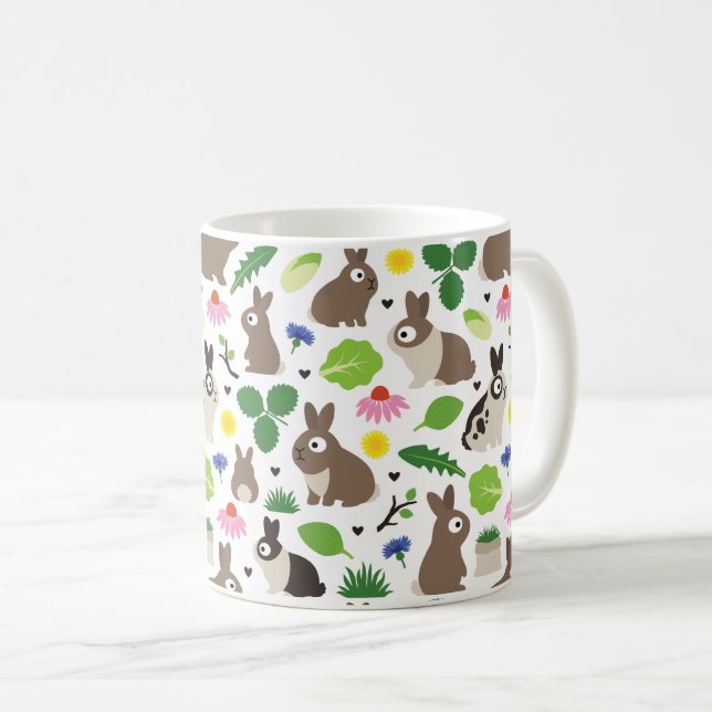 Caneca De Café Bunnies E Seus Tratamentos (Frente Esquerda)