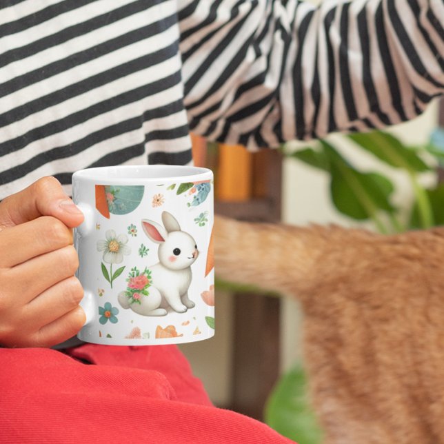Caneca De Café Bunny Bites & Carrot Delights - Páscoa Mug (Criador carregado)