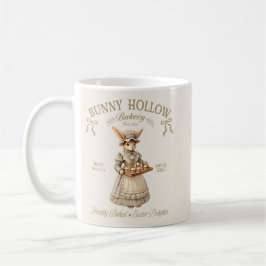 Caneca De Café Bunny Hollow Bakery Coelho de Páscoa Vintage Padei