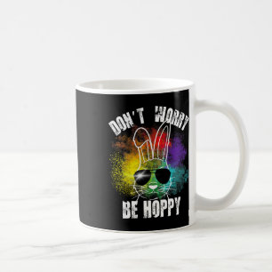 Caneca De Café Bunny Não se preocupe em ser Camisetas coelhinhas