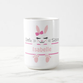 Caneca De Café Bunny Sibling Mug Personalized Big Sister 